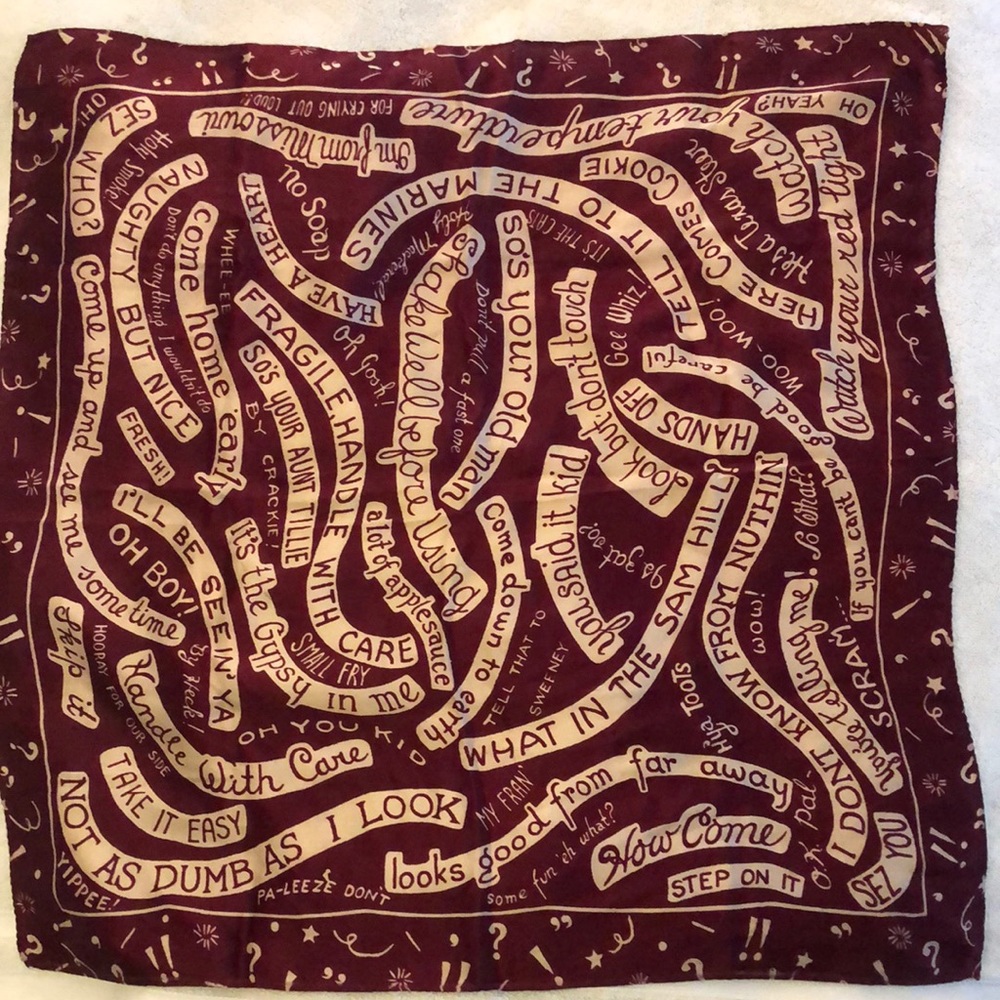 Various sayings silk scarf
